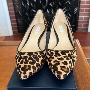 Cole Hahn leopard wedge